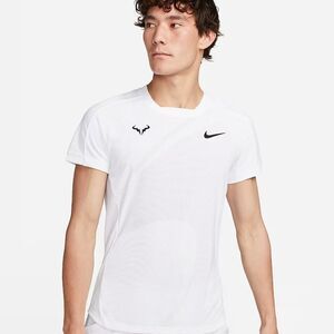 NWT Nike Court Dri-FIT ADV Rafa Men's Short-Sleeve White Tennis T-shirt, Size S